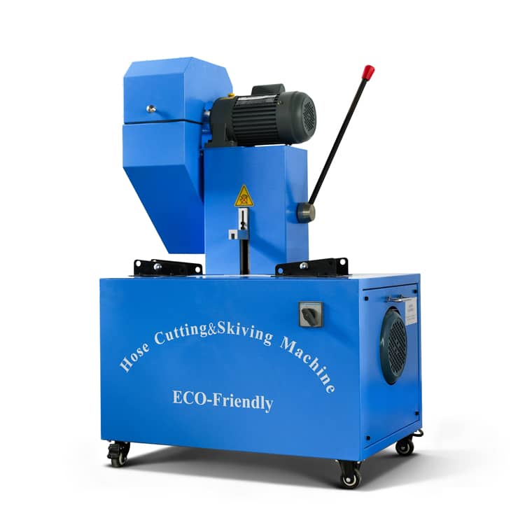 Máquina para cortar mangueras hidraulicas